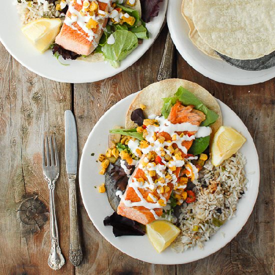 Salmon Tostadas