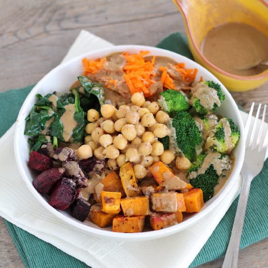Chickpea Veggie Rice Bowl