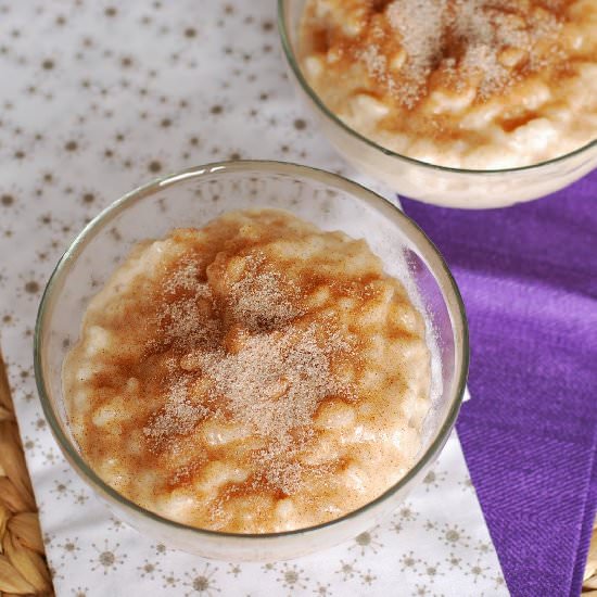 Cinnamon Sugar Rice Pudding