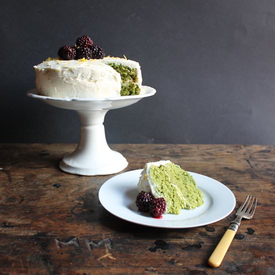 Stinging Nettle and Lemon Cake