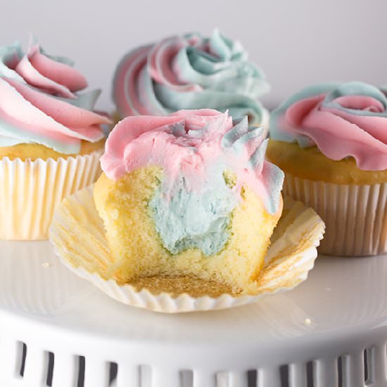 Gender Reveal Cupcakes