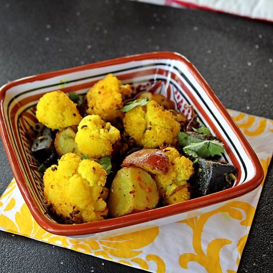 Roasted Bengali Spiced Cauliflower