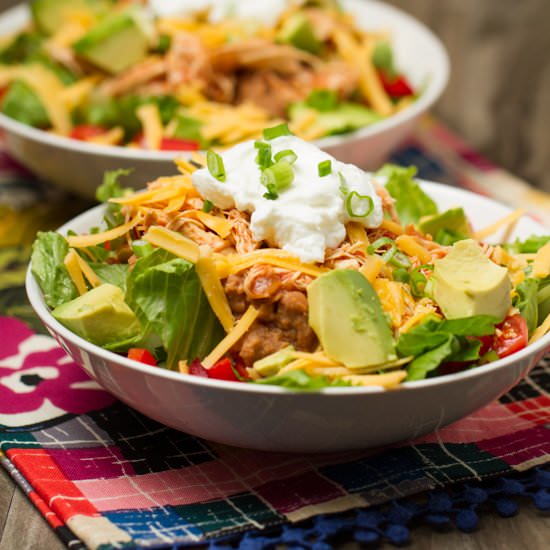 Shredded Chicken Taco Salad