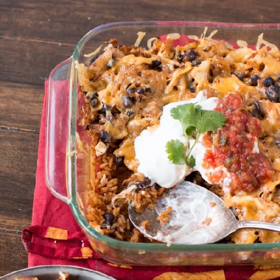 Mexican Chicken and Rice Casserole