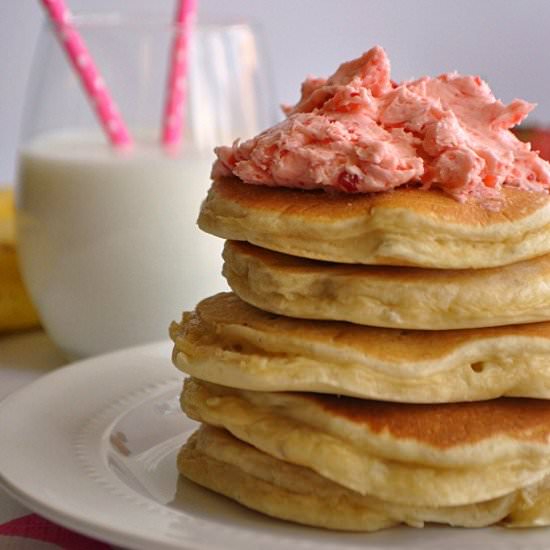 Banana Pancakes & Strawberry Butter