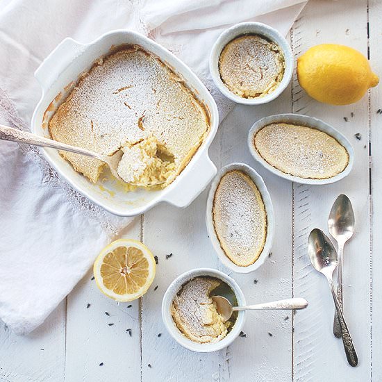 Lavender Lemon Pudding Cakes