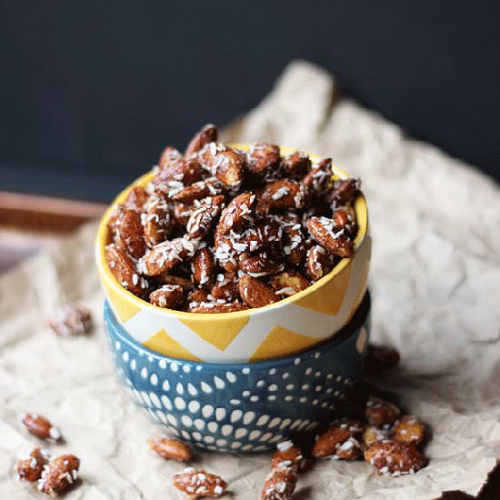 Honey Roasted Cinnamon Almonds