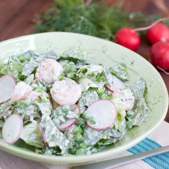 Shrimp spring salad