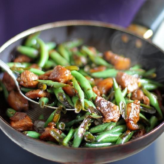 Stir Fried French Beans and Pork