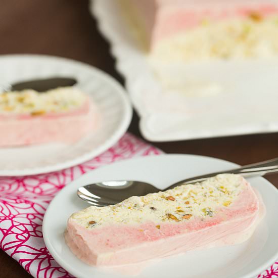 Strawberry Pistachio Semifreddo