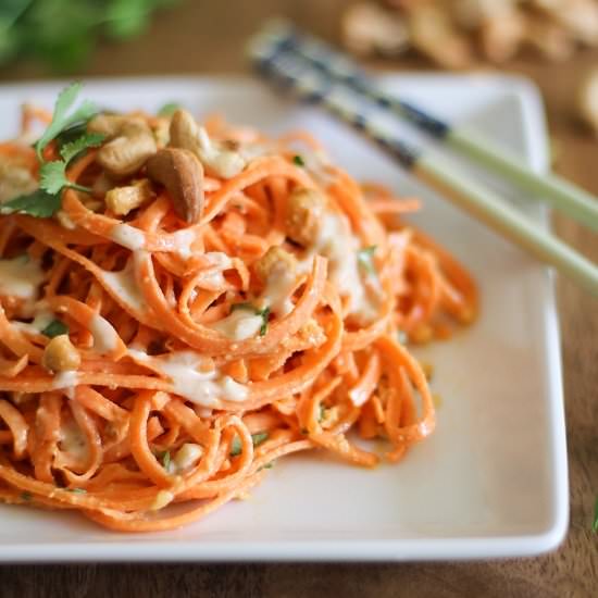 Carrot Noodles with Peanut Sauce