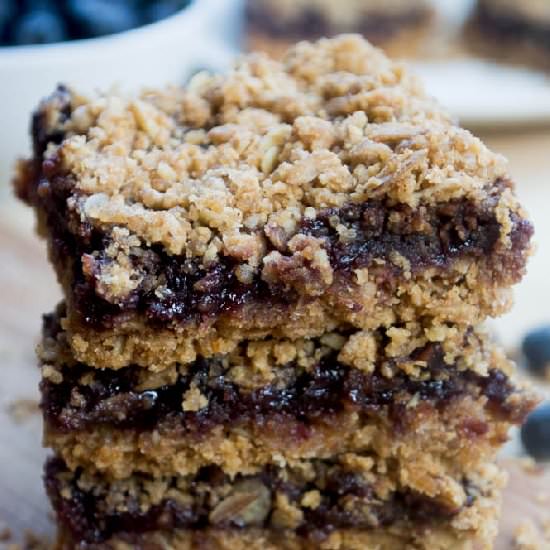 PB&J Oatmeal Crumble Bars