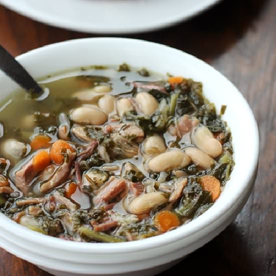 Ham, White Bean & Kale Soup