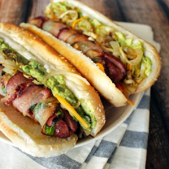 Bacon-Wrapped Jalapeño Hotdogs