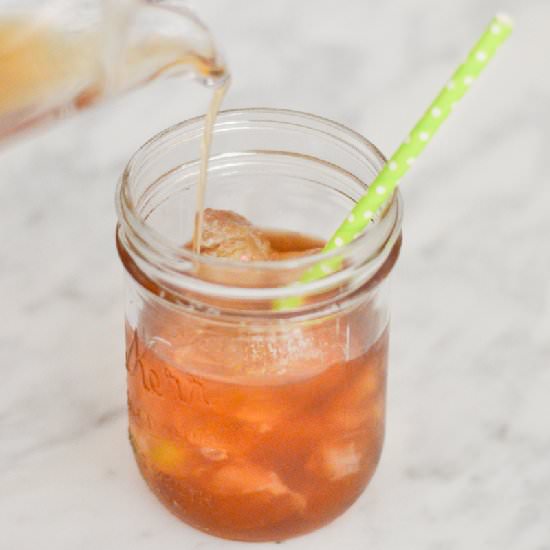 Tropical Peach + Mint Green Iced Te