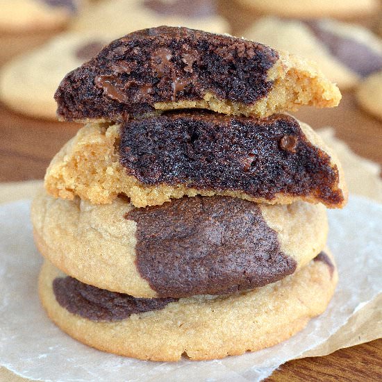 Chocolate Biscoff Swirl Cookies