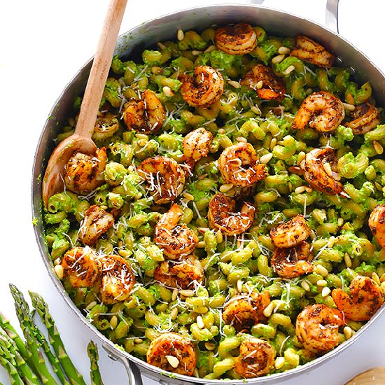 Asparagus-Spinach Pesto Pasta