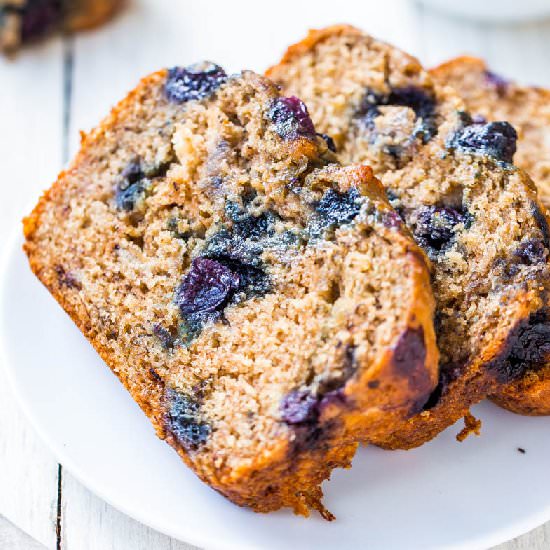 Brown Sugar Blueberry Banana Bread