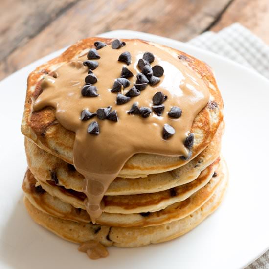 Chocolate Peanut Butter Pancakes