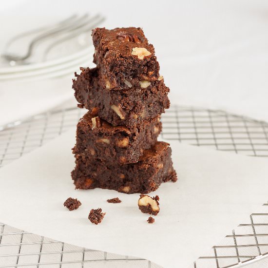 Dark chocolate brownies
