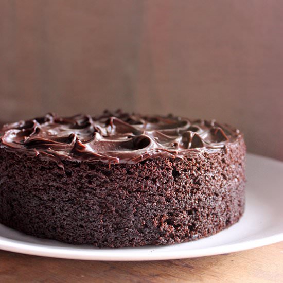 Eggless Dark Chocolate Cake