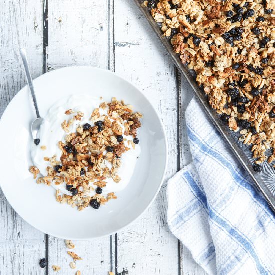 Blueberry Almond Granola with Chia