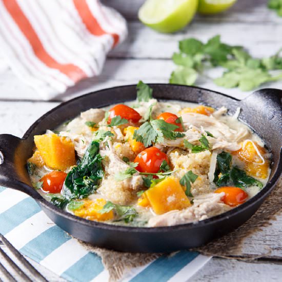 Thai Chicken + Coconut Quinoa Stew