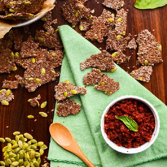 Crunchy Flax + Pepita Crackers