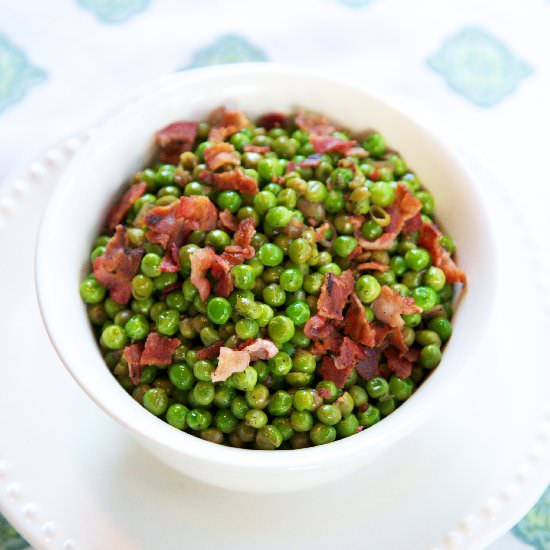 Green Peas with Crispy Bacon