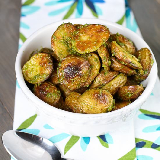 Roasted Potatoes with Pesto