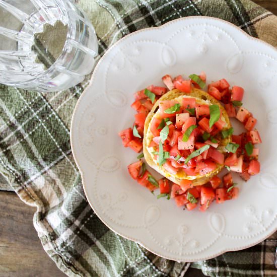 Simple Open Face Breakfast Sandwich