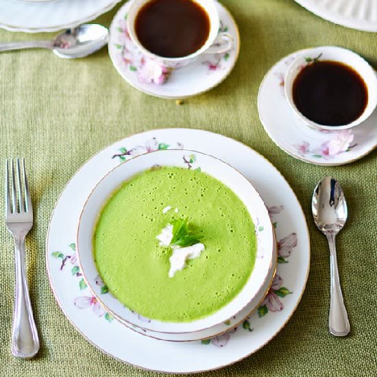Spring Pea and Mint Soup