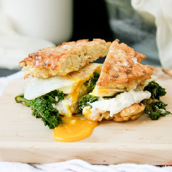 Matzo Brei Breakfast Sandwich