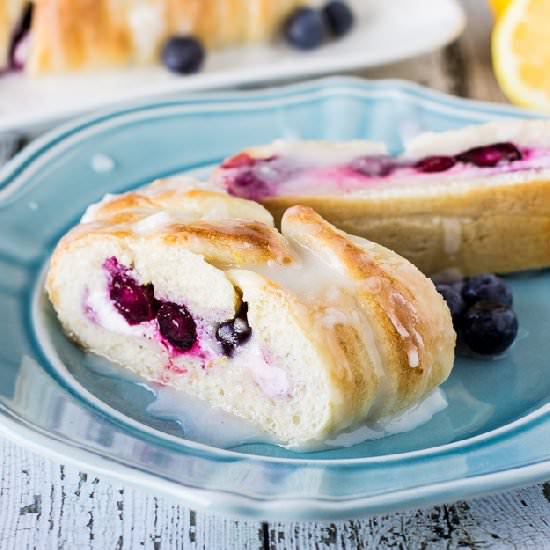 Blueberry Lemon Cream Cheese Bread