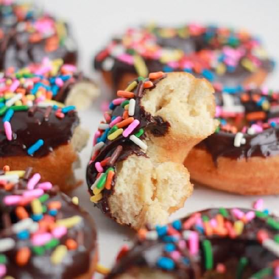 Cake Donuts with Chocolate Ganache