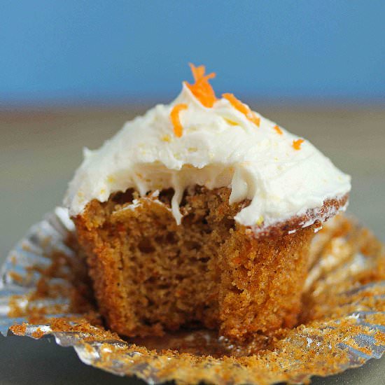 Orange Carrot Cupcakes