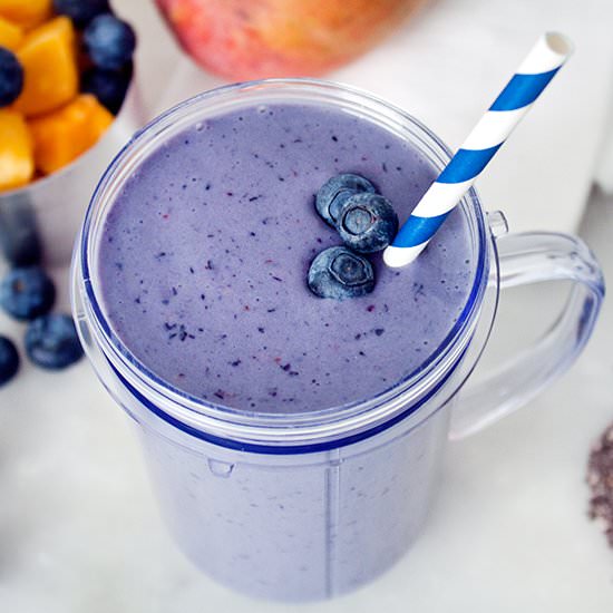 Mango Blueberry Protein Smoothie