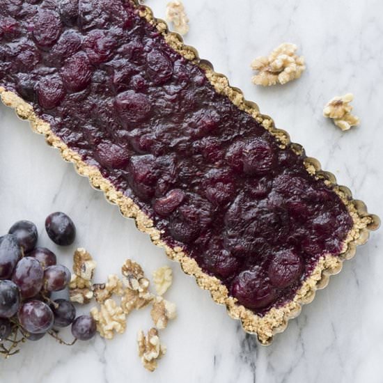 Grape Walnut Tart