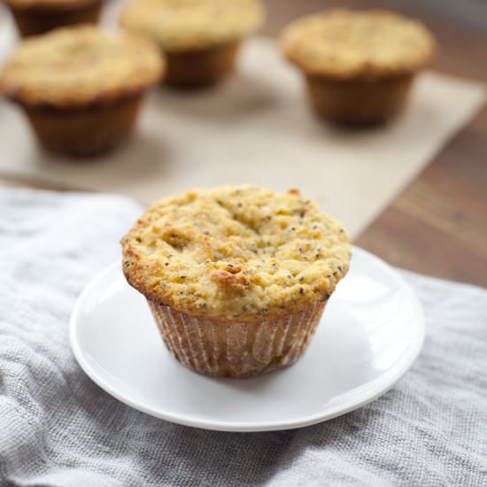 Lemon Chia Seed Muffins (GF &Paleo)