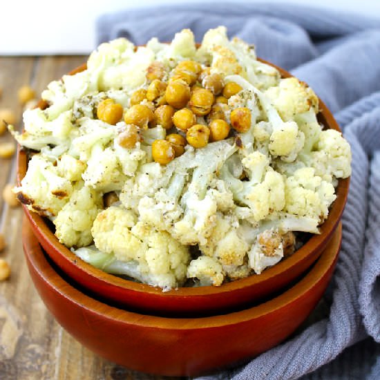 Cauliflower & Chickpeas w/ Tahini