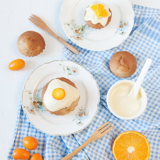 Vegan Orange Yogurt Cakes