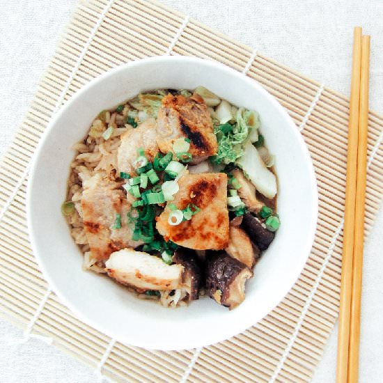 Black Tea Miso Rice Soup, Miso Pork