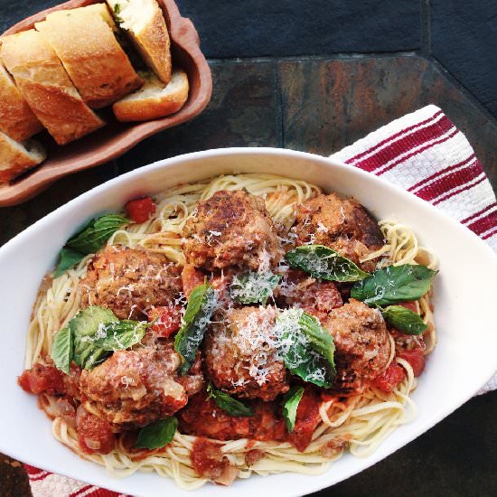 Summertime Spaghetti and Meatballs