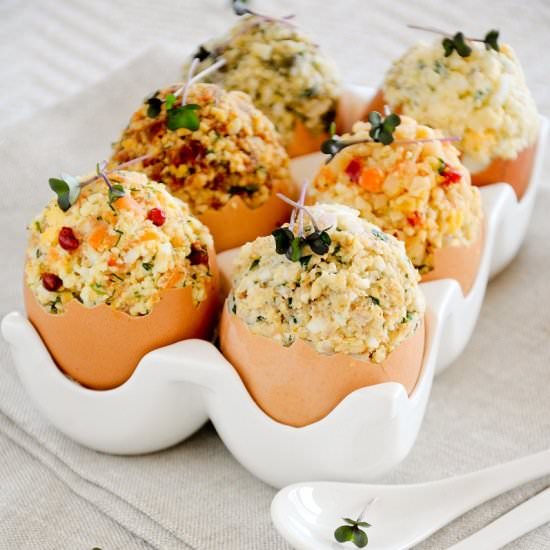 Eggs Stuffed in Six Ways