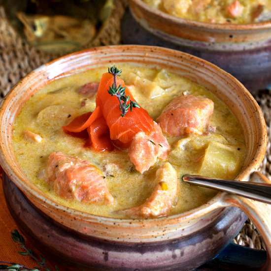 Salmon and Parsnip Chowder