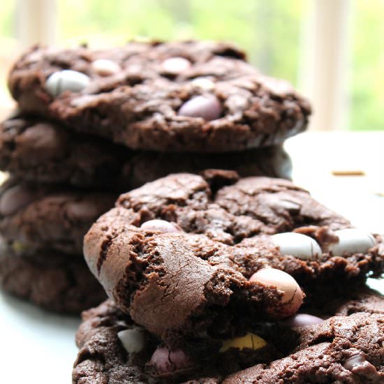 Dark Chocolate Mini Egg Cookies