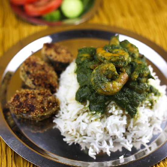Green Prawns Curry