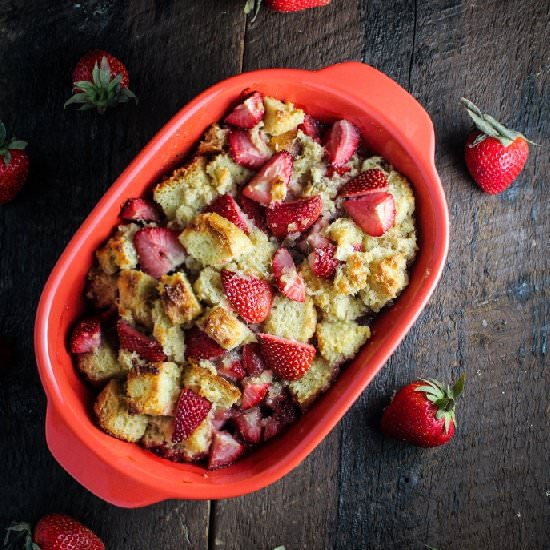 Strawberry Bread Pudding
