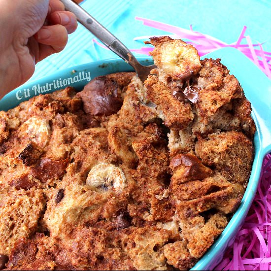 Banana Chocolate Chip Bread Pudding