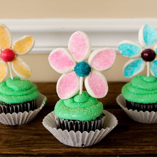 Edible Flower Cupcake Topper